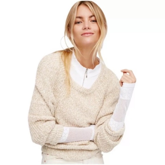 🌷Free People Electric City Linen Blend Sweater - Picture 2 of 8
